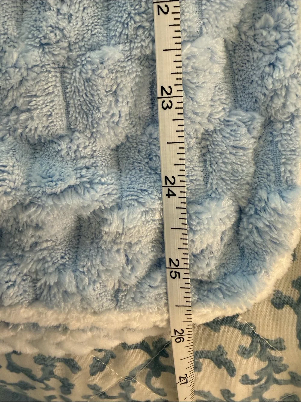 2-Piece Light Blue Plush Bath Towel & Hand Towel Set Soft Textured